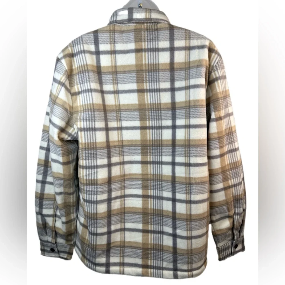 UNIONBAY Woodsman Microfleece Lined Flannel Shirt Jacket/Size Small